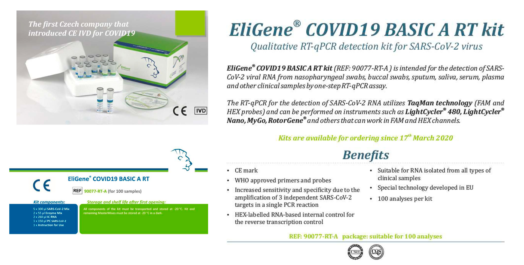 TEST PCR COVID19 BASIC A RT Kit